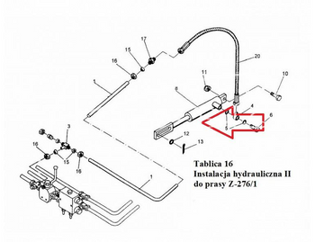 Cylinder hydrauliczny prasy zwijającej Sipma  nr. 527907052000