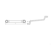 Klucz oczkowy gięty 30-32mm