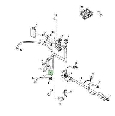 Obudowa złącza elektrycznego 57M9487 John Deere