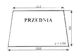 Szyba przednia kabiny koja 3512