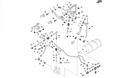 Króciec Łącznik John Deere  AL203197