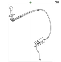 Dźwignia sterowania środowym wałkiem WOM