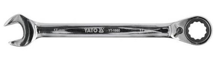 Klucz pł-oczkowy z grzechotką 17mm YT1660