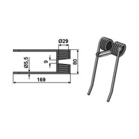 Palec przetrząsaczo-zgrabiarki JOHN DEERE 5FHB018P0003
