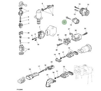 Konektor 57M7434 John Deere 5000/6000