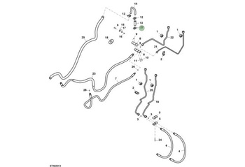 Obejma przewodów hamulcowych  AL212941 John Deere