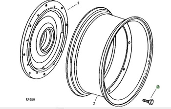 Śruba koła JD17 John Deere