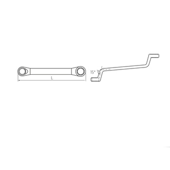 Klucz oczkowy gięty 30-32mm