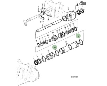 Oring układu sterowania L40318 John Deere