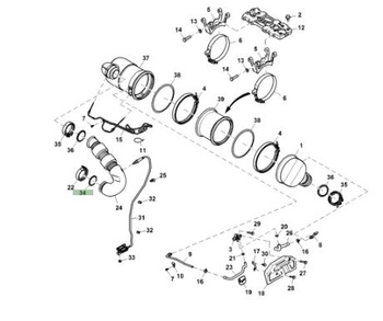 Uszczelka układu wydechowego John Deere L213282